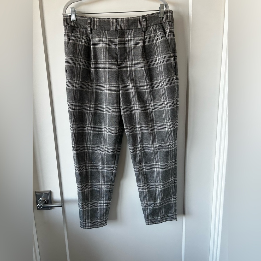 Banana Republic Gray Plaid Women's Pants